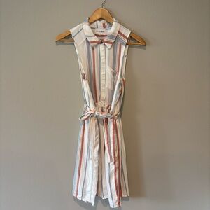 OLIVE + OAK‎ Women’s Sleeveless Collared Casual Summer Dress with Stripes Medium